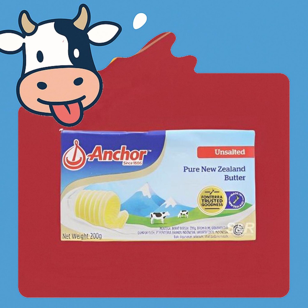 

Free Ongkir Anchor Unsalted Butter 200 Gram (Gojek/Grab Only)