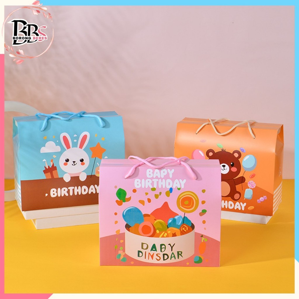 

BORES Paperbag Ulang Tahun Goodie Bag Karakter Tas Hadiah Ulang Tahun Anak Gift Box Ultah Souvenir Kotak Hadiah Kado anak
