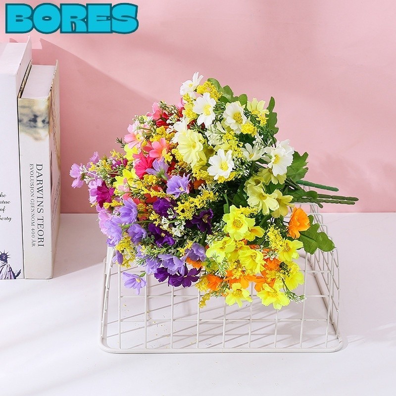 BORES Tanaman Hias Tanaman Plastik Pot Bunga Hias BUNGA 08 Ornamen Pot Tanaman Bunga seruni Dekorasi