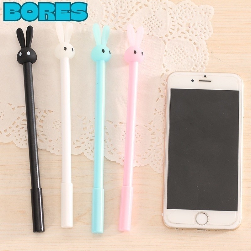 

BORES Pulpen Karakter Gel Imut Pulpen Gel Pena Murah Pulpen Pena Bentuk Karakter Kepala Kelinci Bolpen Karakter Bunny Lucu Unik