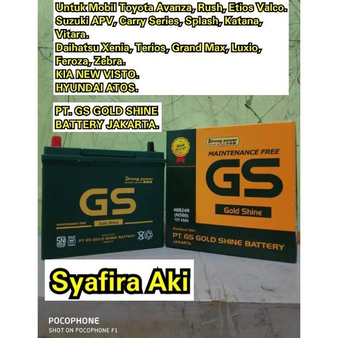 Aki Mobil Toyota Avanza,Rush GS MF NS60 Aki Kering