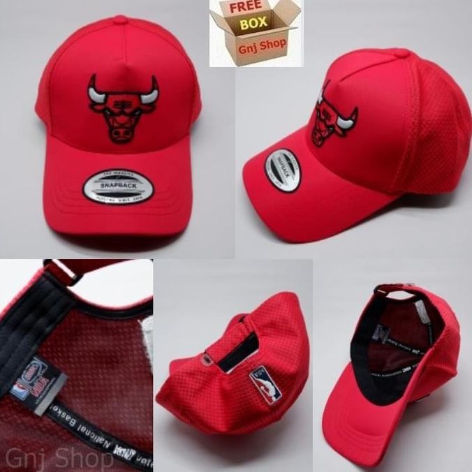 Sale Topi Baseball Nba Logo Kepala Banteng Bordir Pria Wanita Full Tag Free Box