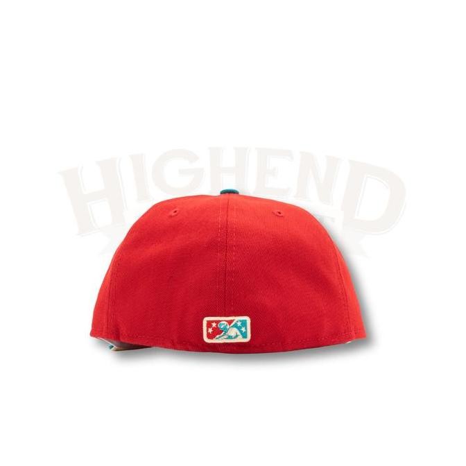 Promo Topi New Era X Politics Queens Kings Collab Bright Red 59Fifty Baseball Fitted Hat 100% Origin