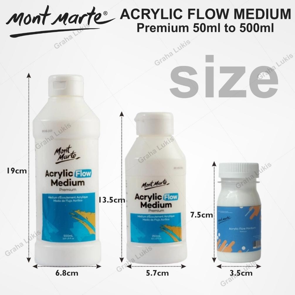 

Mont Marte Flow Acrylic Medium 50ml-500ml Transparan Terlaris