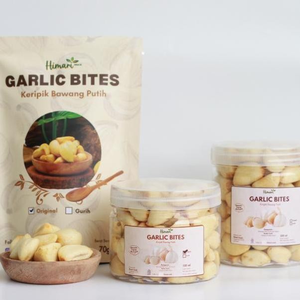 

Himari Keripik Bawang Putih Utuh Garlic Bites Produk Lokal Cemilan Crispy Kripik Kering