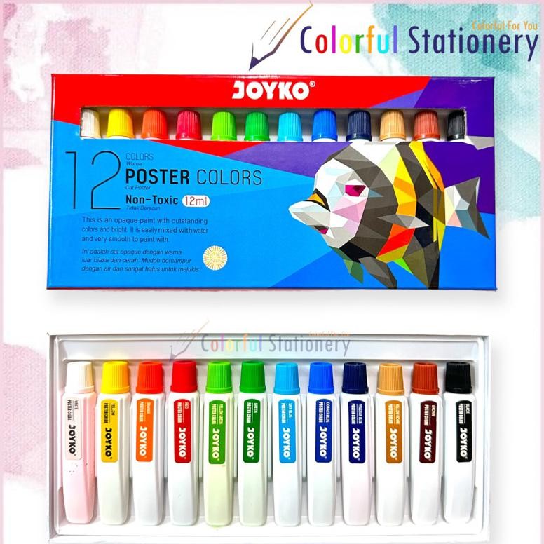 

Poster Color / Cat Poster Joyko POC-12ML-12 Warna (Set) Terlaris