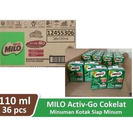 

(Expert) Susu Milo Kotak Coklat Active Go UHT 110mL 1 Karton/dus (36 Pcs)