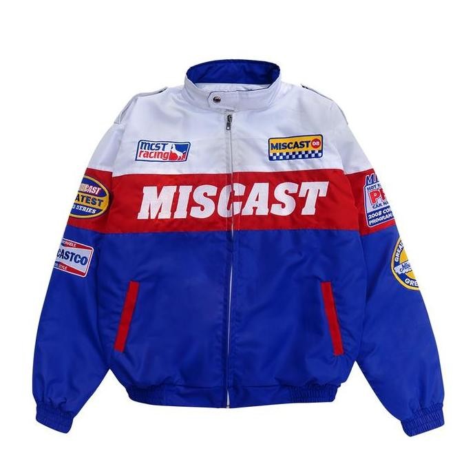 Sale Jaket Miscast Nascar Camaro Vintage Outdoor  Blue Full Bordir