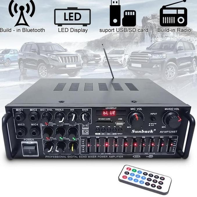 SUNBUCK BLUETOOTH AUDIO AMPLIFIER KARAOKE HOME THEATER FM RADIO 2000W ORIGINAL DAN TERPERCAYA