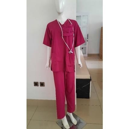 Baju Ok Ok DokterJaga Perawat Scrub Petugas Medis Lengan pendek