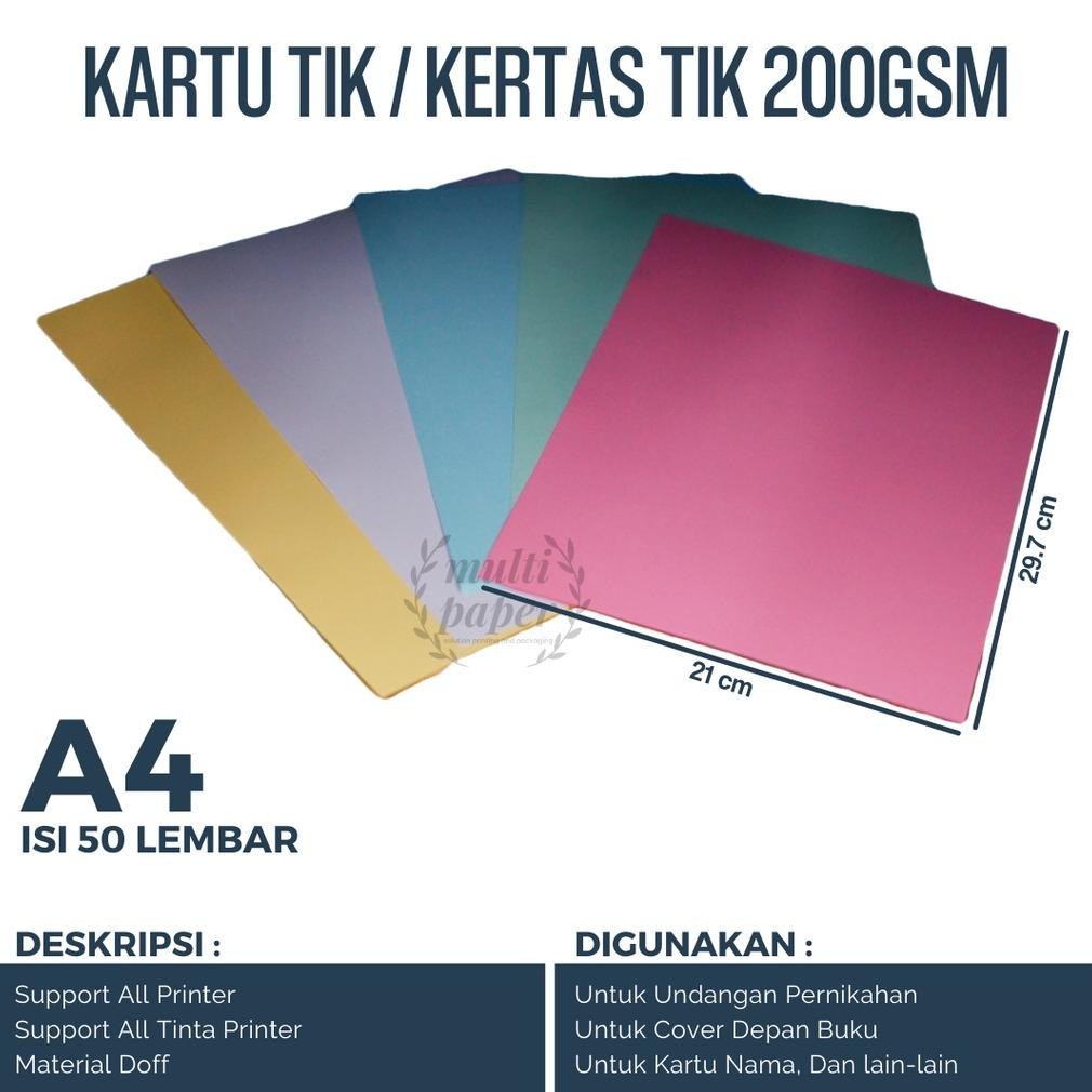 

kertas tik a4 isi 50 lembar / kertas undangan tik RB07