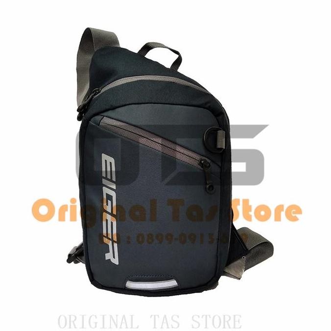 Tas Selempang Eiger 910004373 Herald 5L V Cross Sling Bag - Navy (Best Quality)