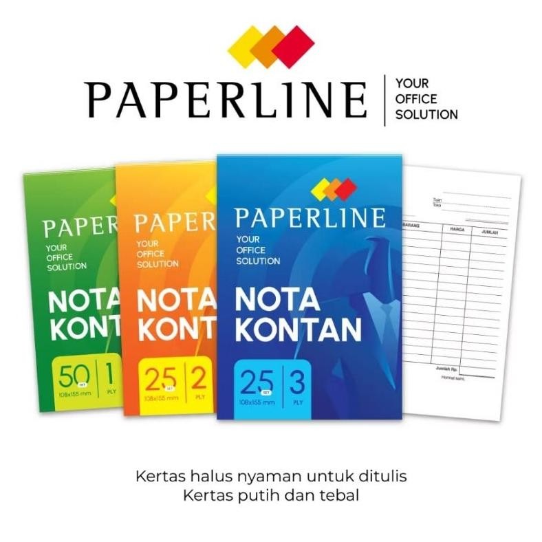 

Nota Kontan Kecil 2 Ply/Rangkap 2 Paperline (Pak 10 Pcs) RB07