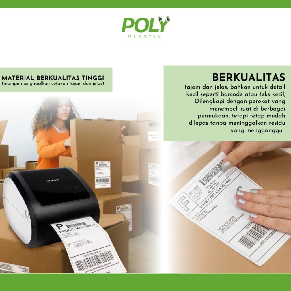 

Sticker/Label Thermal Resi 100x150mm Lipat Isi 500pcs PAUS TEBAL KUALITAS TOP RB07