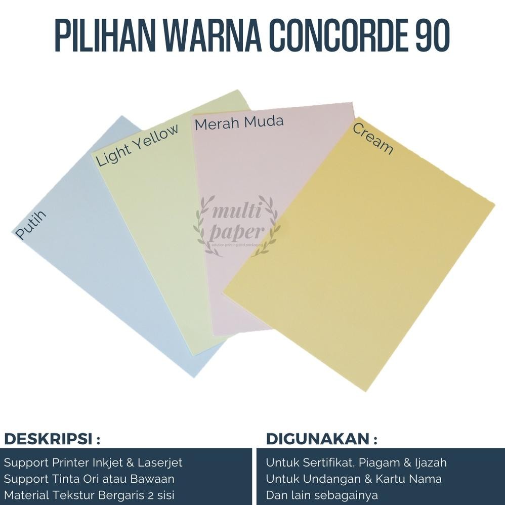 

Kertas Concorde A4 90gr isi 100 lembar / Kertas Concorde A4 90 gr RB07