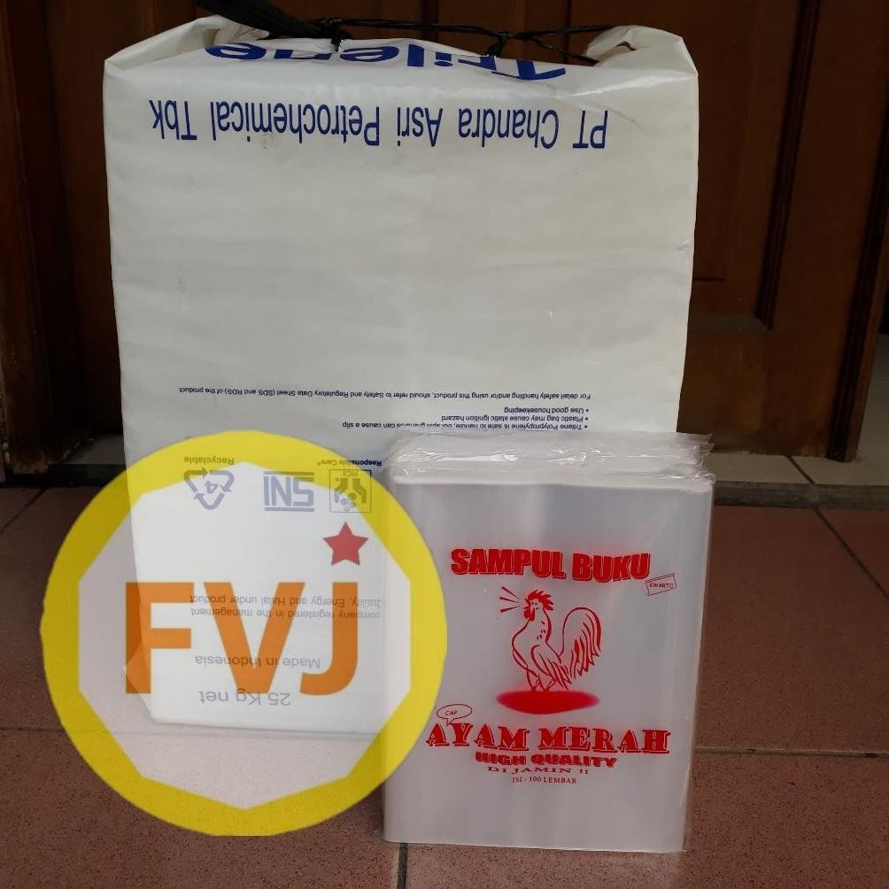 

100 lembar Sampul buku PLASTIK ukuran kwarto quarto RB07