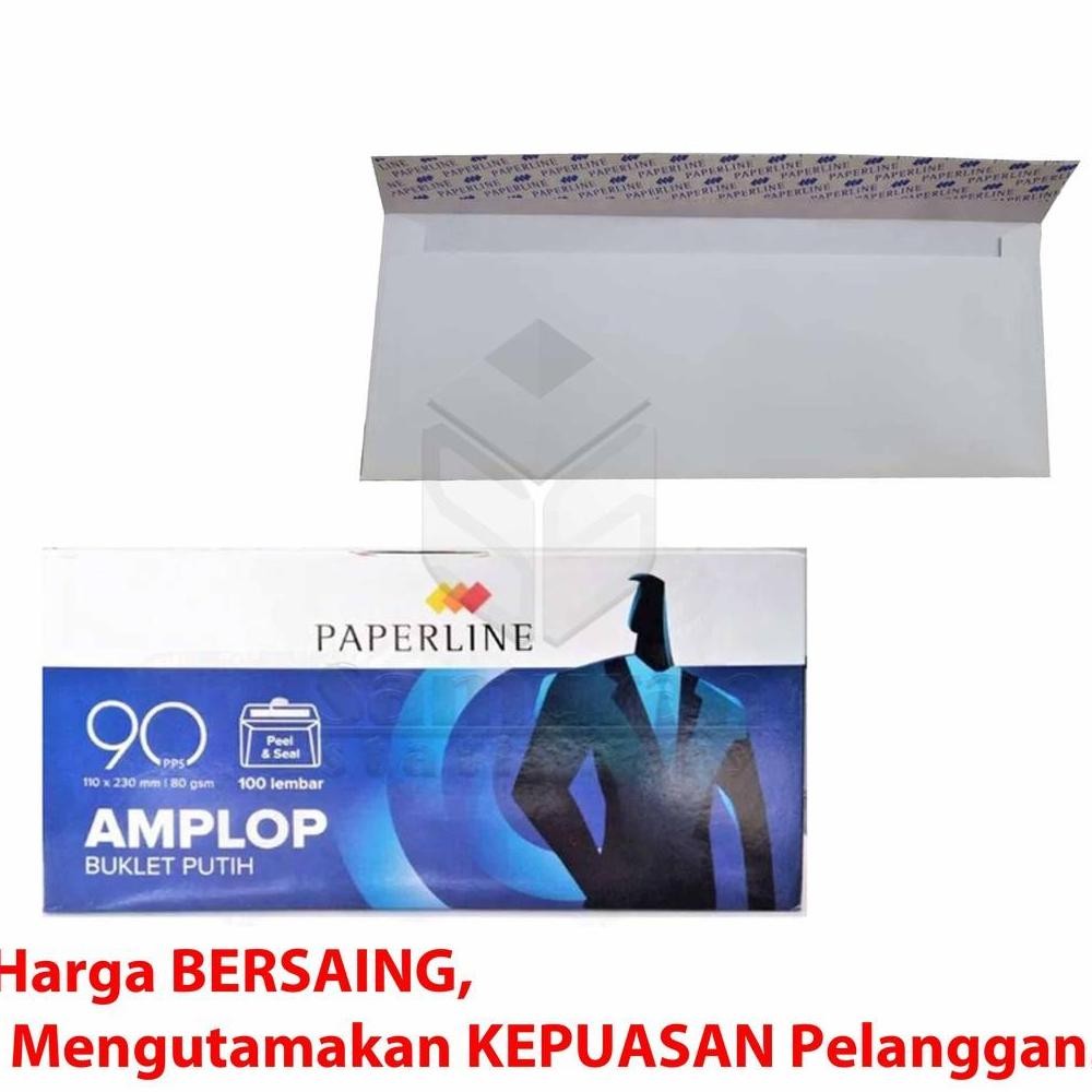 

Amplop Kertas Putih Polos Paperline 90 PPS Isi 100 ( 110 x 230 mm ) 80 GSM Panjang RB07
