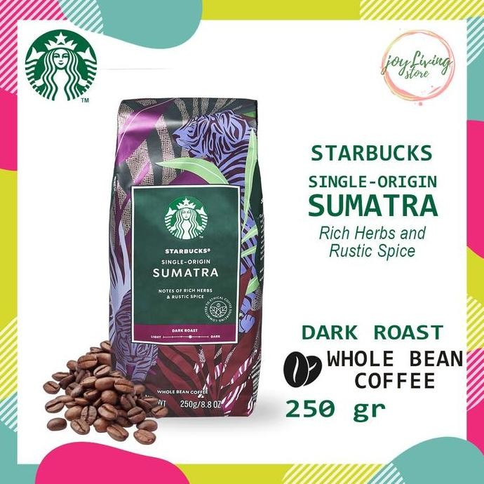 

Kopi Starbucks Whole Bean Sumatra Dark Roast Coffee Sachet Bag 250 Gr
