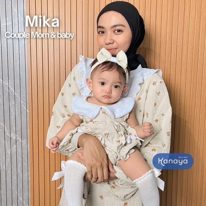 Couple Mom & Kids Mika Romper Bayi Dan Tunik Busui Baju Kembaran Ibu & Bayi Newborn By Mybee