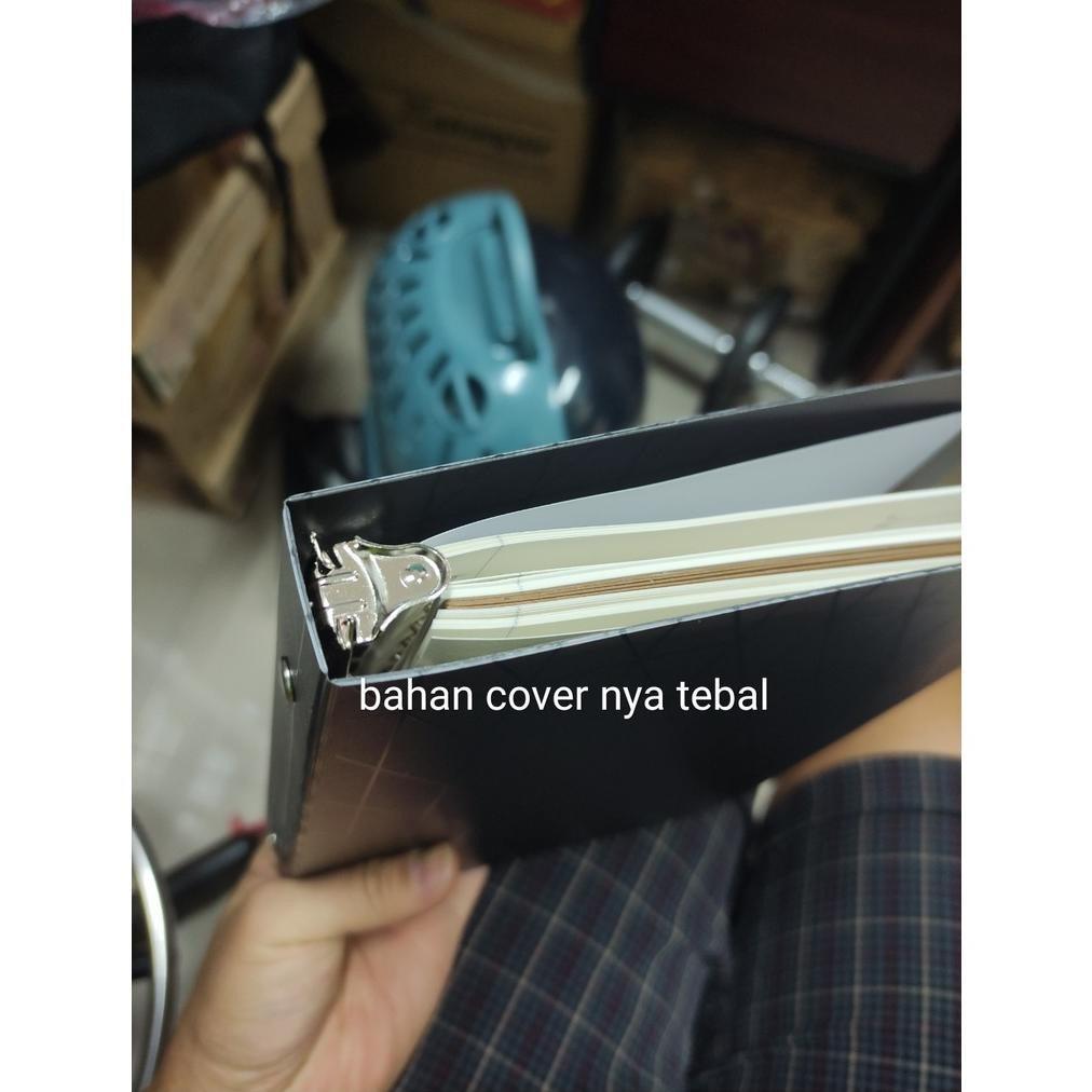 

map looseleaf wengu a5 black style ring besi isi 54 lembar plus sekat RB07