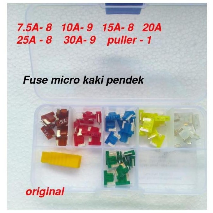 Terlaris 50 Fuse micro innova avanza kaki pendek sekring mobil original PEC SALE