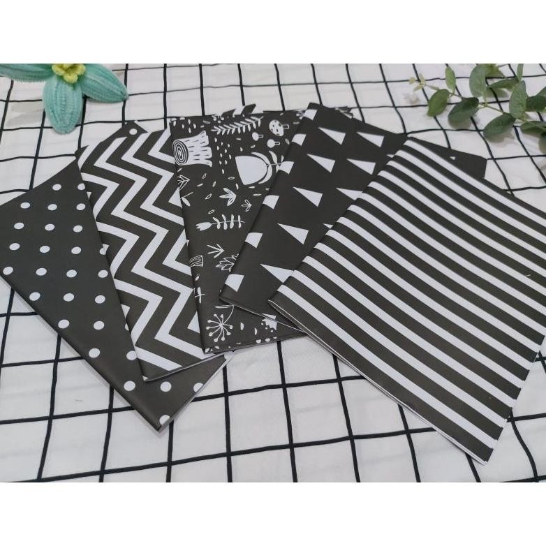 

A5 SIDU 10 Pcs Sampul Buku Monocrome Sampul Buku Aestetik Sampul Buku Quarto Sampul Buku Sidu RB07