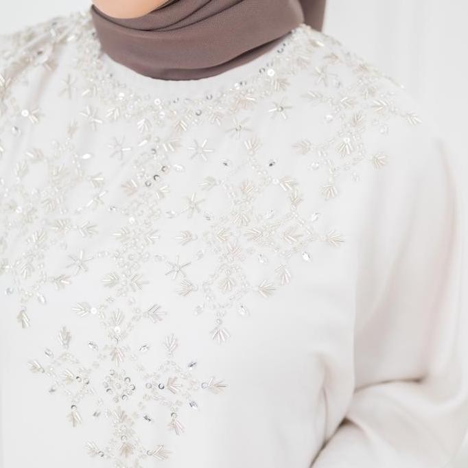 NOURA Marrakesh Kaftan  Satin Silk Payet Panjang  Pesta Muslim KAL