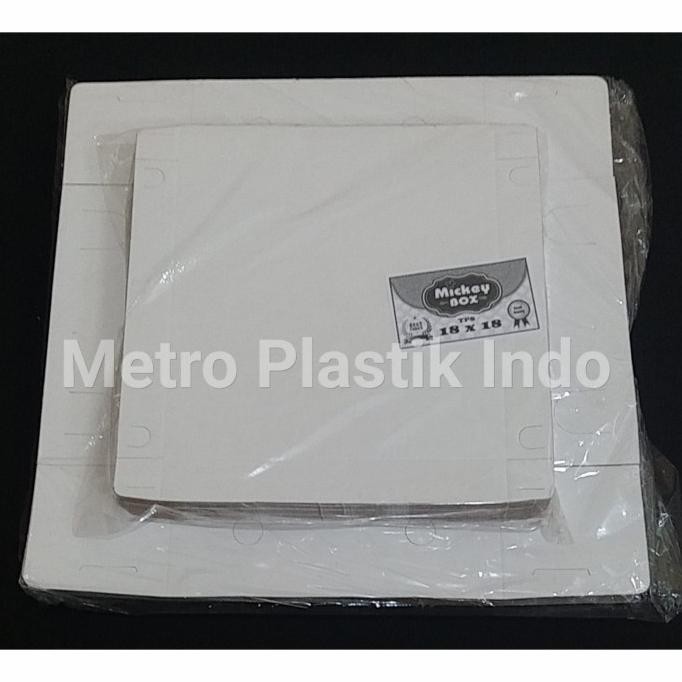 (Expert) Dus | Box 400gsm | Kotak Nasi Kue Makanan 18x18 Polos 18 x 18 Mickey