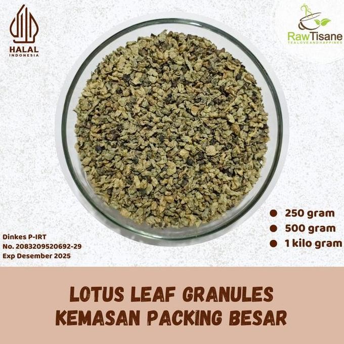 

SALE!!! RAW TISANE Lotus Leaf Tea Granules / Teh Daun Lotus / Teh Daun Teratai Isi 1 Kg
