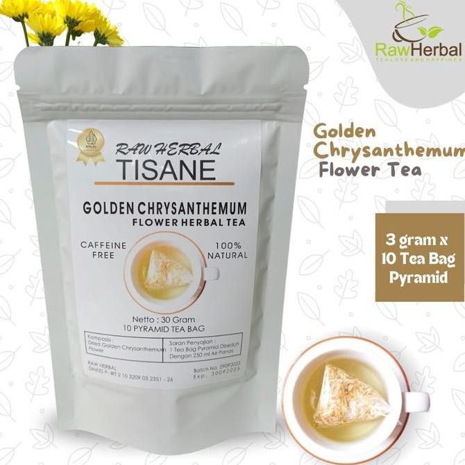 

SALE!!! Golden Chrysanthemum Flower Tea Bag Pyramid (3gr x 10 Tea Bag Pyramid)
