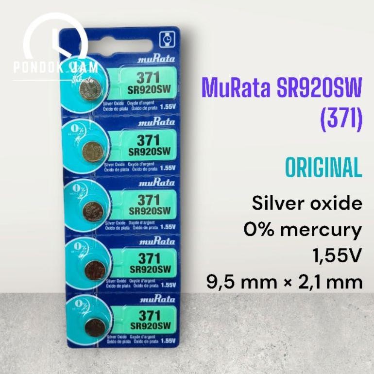 Baterai Murata SR920SW 371 Batrai Jam Tangan SR69 SR920 SR921 171 370 SG6 AG6 LR69 LR920 LR921 L921F