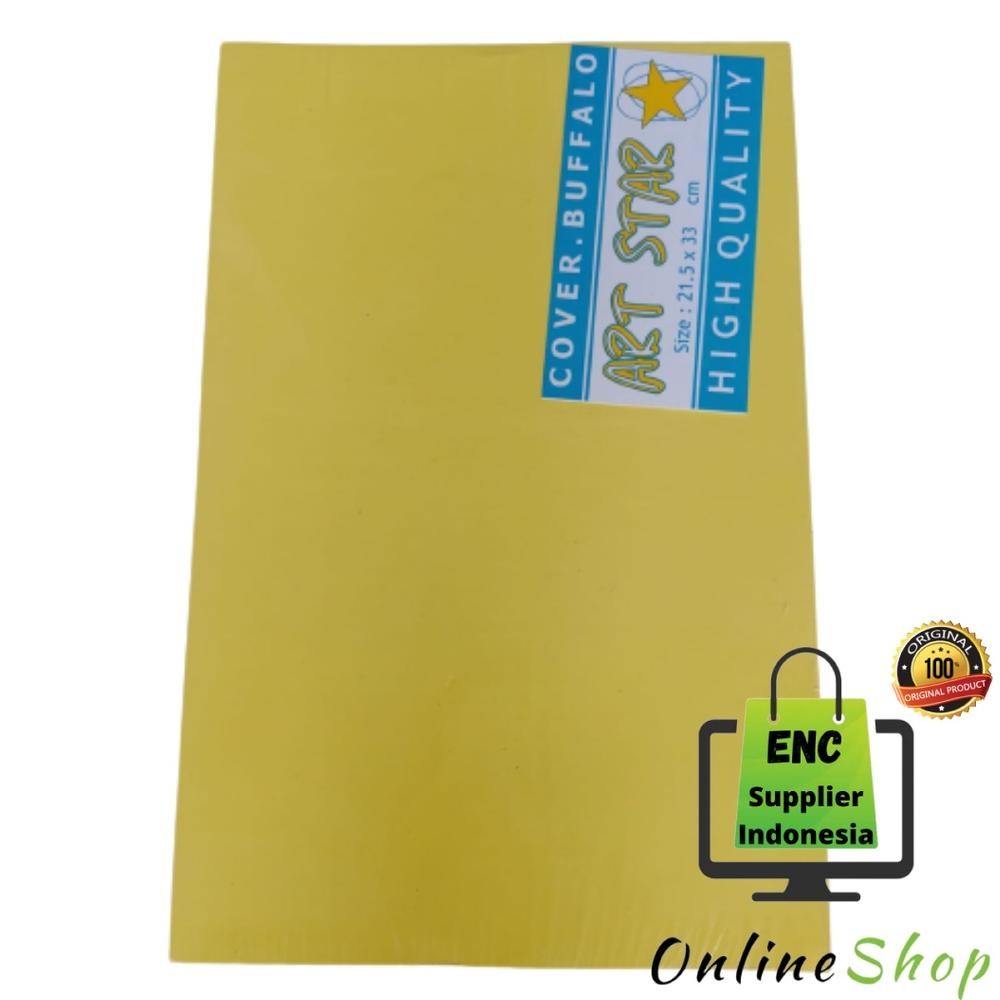 

art star 100 lembar kertas cover jilid buffalo f4 150 gram sampul bufalo folio warna 150gr motif polos aks per pak - enc.sup RB07