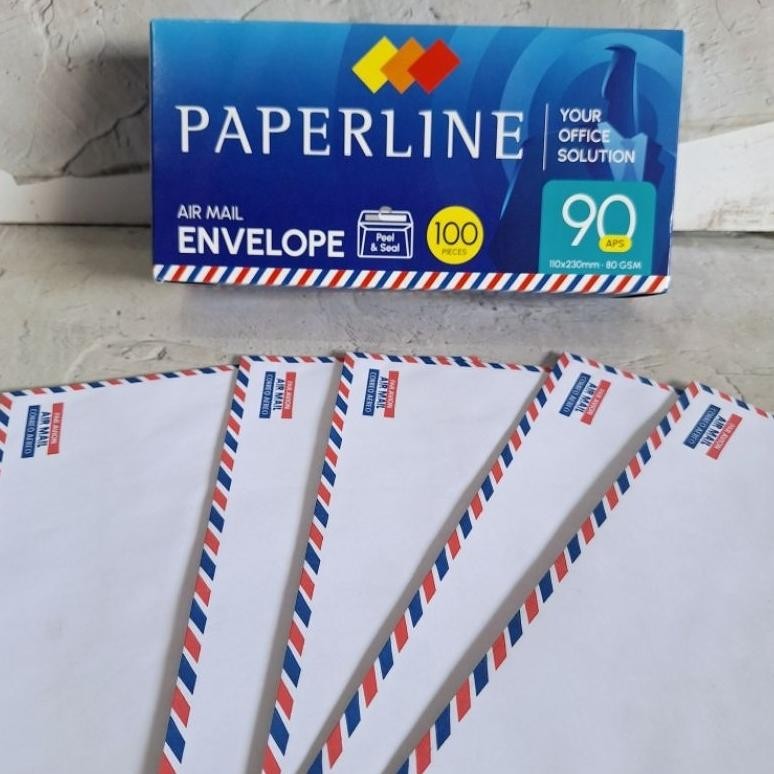 

Baru Amplop Airmail Paperline 90gr (5 Pak) - Map Kertas Murah
