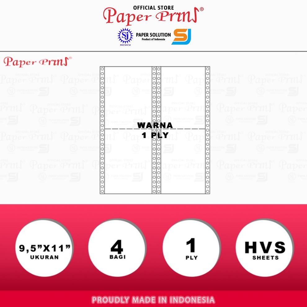 

Sale! Kertas Continuous Form 1Ply Paperpryns Hvs Dph 9.5 X 11 / Bagi 4