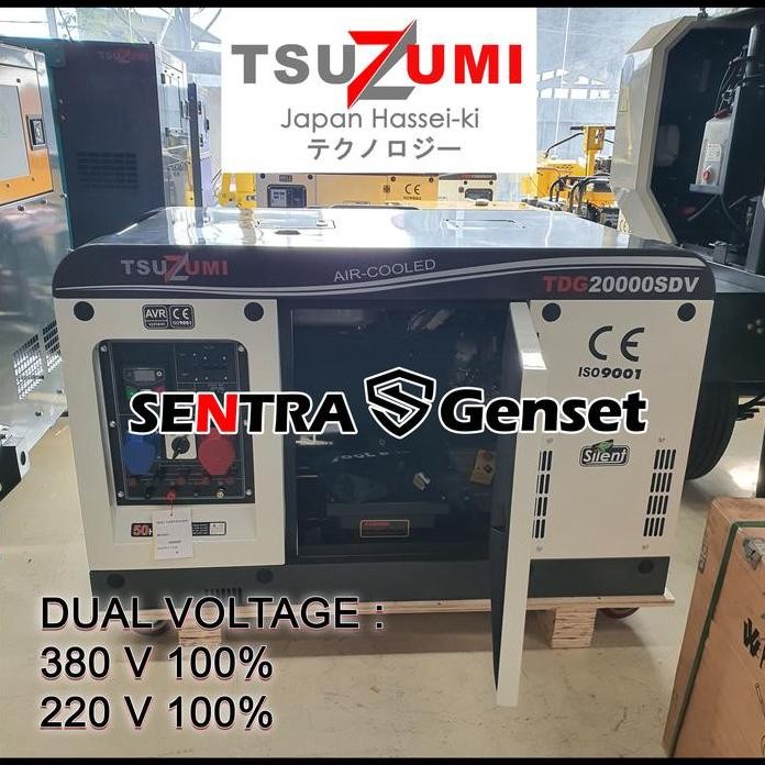 

Terlaris Genset Silent 20 Kva 17000 Watt Tsuzumi Tdg 20000 Sdv Japan Technology