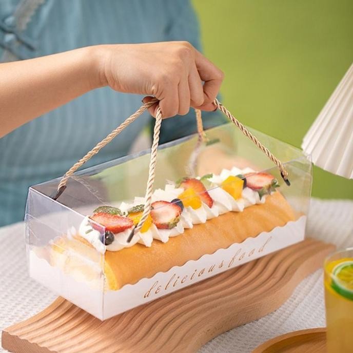 (Expert) KOTAK TENTENG MIKA BOLU GULUNG BOX DONAT BAKERY TRANSPARAN KK-11