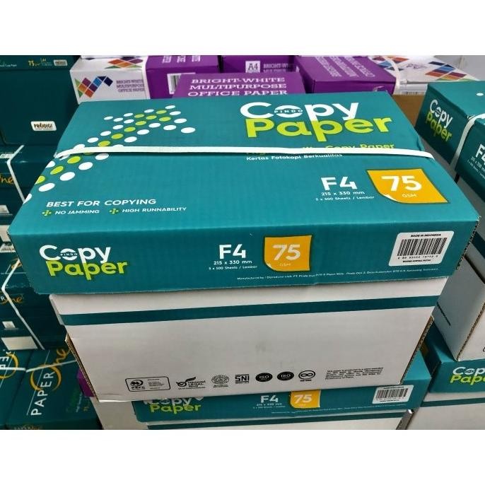 

Sale! Kertas Hvs F4 75Gsm | 1 Rim Isi 500 Lembar | Kertas Copy Print Original