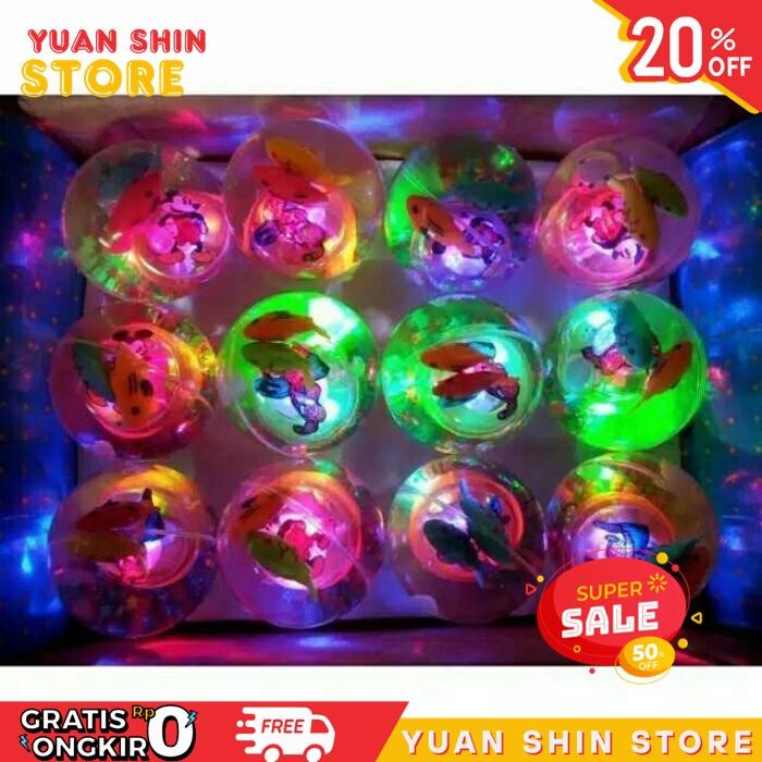 BOLA KARET IKAN LAMPU - BOLA BEKEL BOLA PANTUL BOLA KARET AIR LAMPU PRODUK TERBAIK