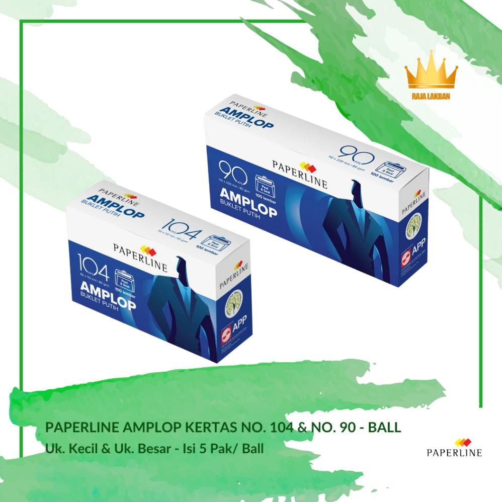 

Baru Amplop Kertas Paperline No.104 Kecil & No.90 Besar - 5 Pack