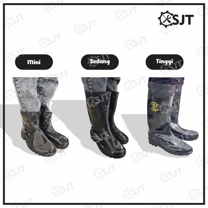 

Terlaris Sjt - Sepatu Boot Hitam Ukuran Sedang / Boots Karet Ringan Anti Slip Kontruksi S