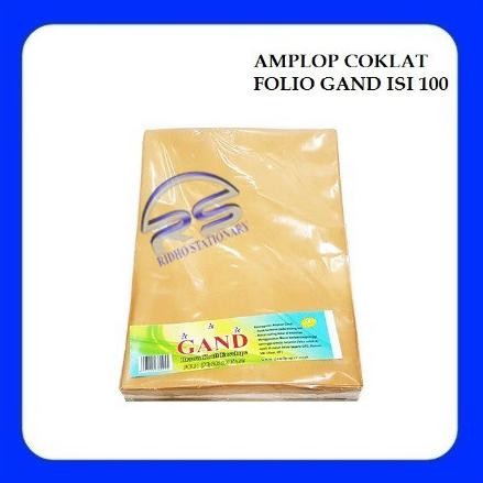

Baru Amplop Coklat Folio F4 GAND 24x35 cm 80gsm - 100 Lembar