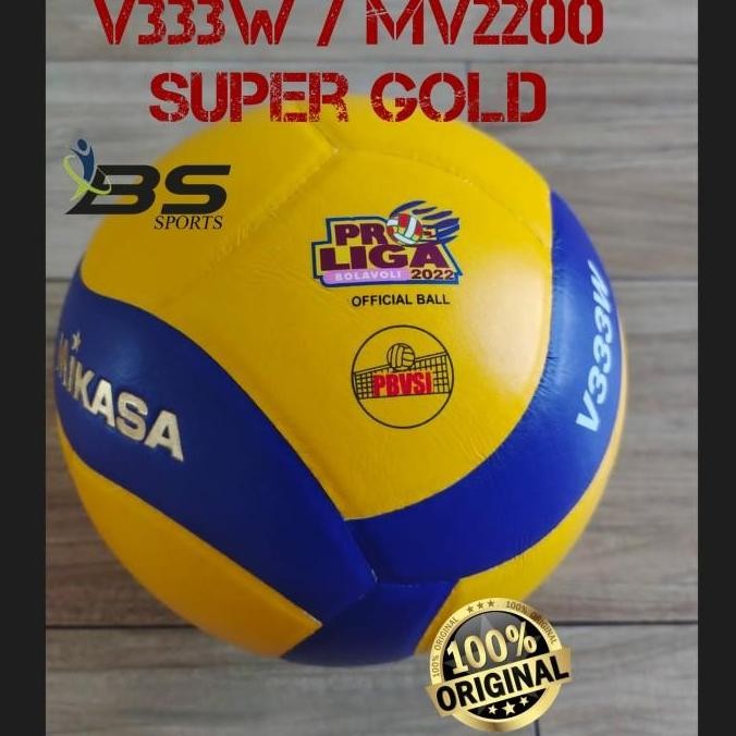 BOLA VOLLY VOLI VOLLEY MIKASA MV2200 MV2200Z MV 2200Z MV 2200 SUPER GOLD ORI ORIGINAL ms