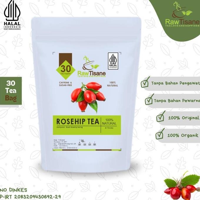 

SALE!!! ROSEHIP TEA : PURE ORGANIC ROSE HIPS TEA (30 TEA BAG)