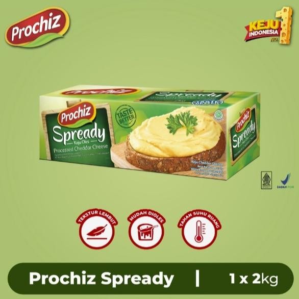 

Baru Prochiz Spready 2kg - Keju Oles Halal Jumbo untuk Jualan & Rumah