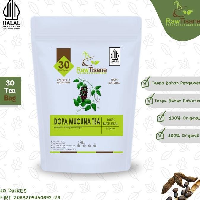 

SALE!!! DOPA MUCUNA TEA : Mucuna Pruriens Seed Tea Isi 30 Tea Bag