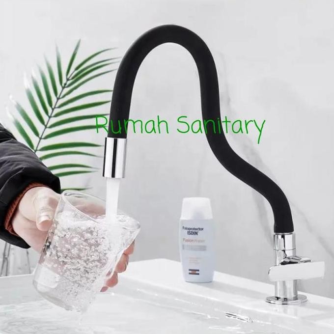 

Terlaris Kran Tanam Angsa Flexible Karet Hitam - Keran Tanam Sink Meja Wastafel