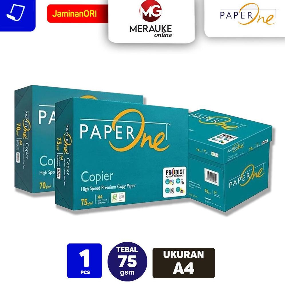 

Sale! Paper One Hvs A4 75 Gsm - Kertas Fotocopy Per Rim Original