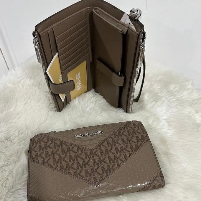 Grosir Dompet Original Mk Jet Set Travel Lg Double Zip Wrislet