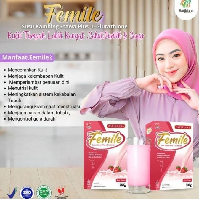 

(Expert) Susu Femile 200gram - Susu Etawa Plus L Gluthation kolagen Untuk Kulit Sehat Glowing Dari Dalam