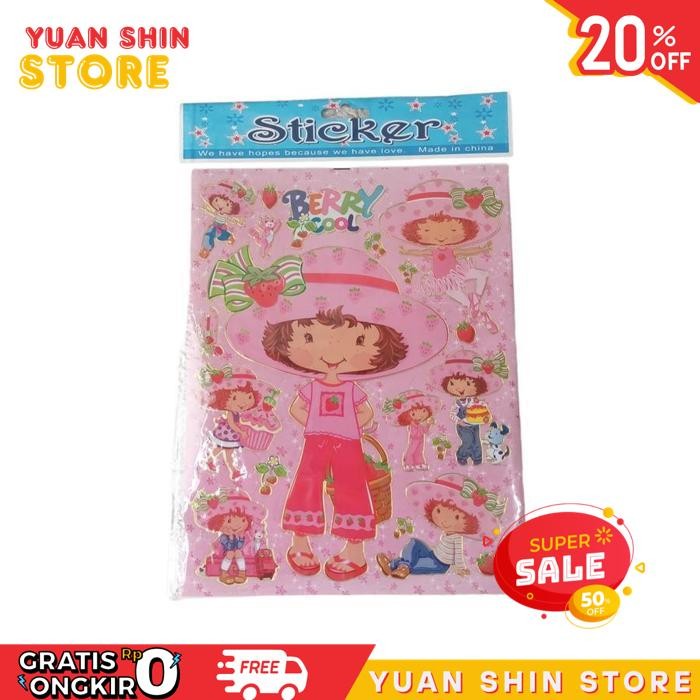 

STIKER ANAK KARAKTER STOBERRY WARNA PINK. UKURAN STIKER 26X20CM./MAINAN TEMPELAN ANAK/MAINAN MURAH/MAINAN STIKER GRATIS ONGKIR